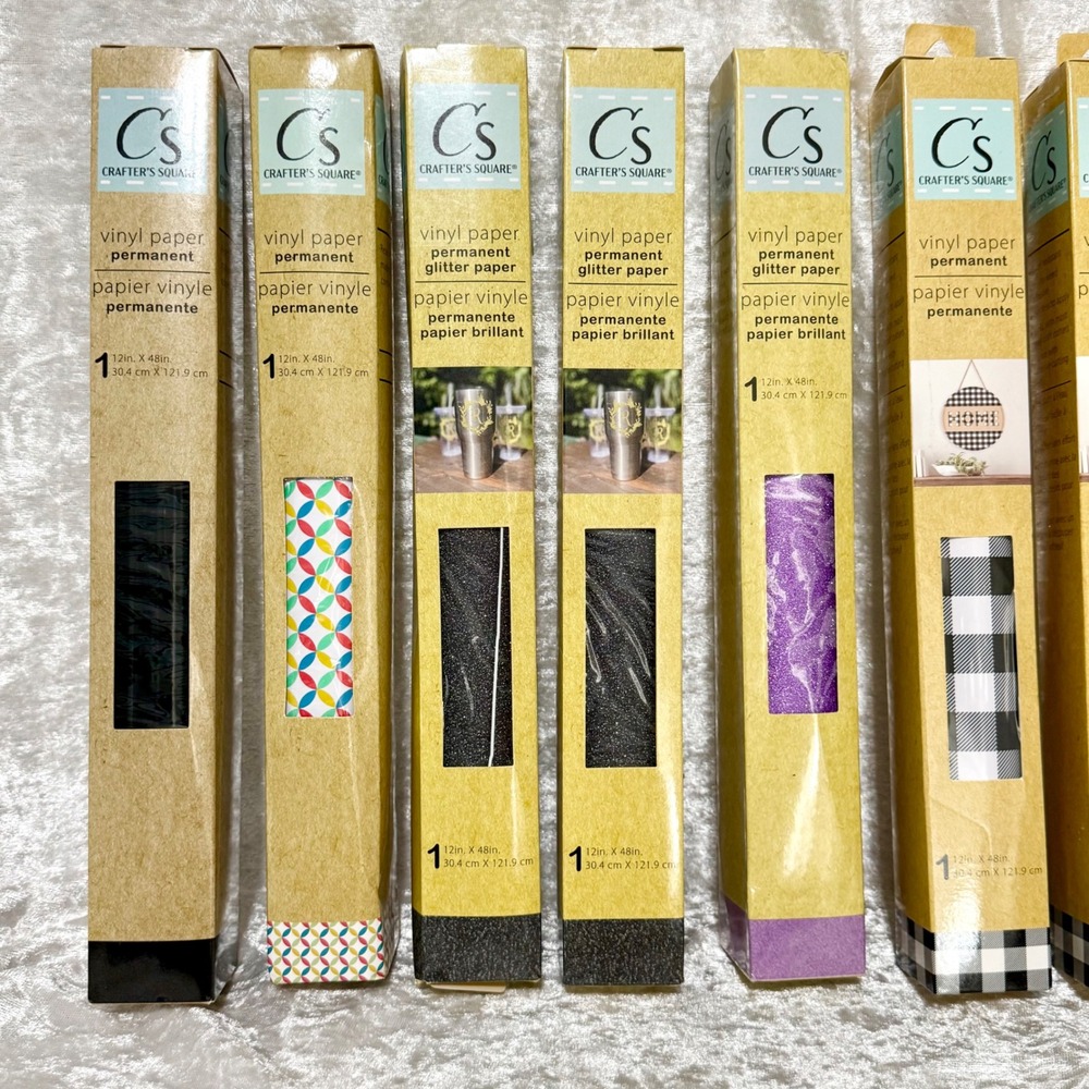 Crafters Square Permanent Vinyl Paper Assorted Styles and Colors New - Picture 6 of 9